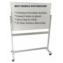 Quartet Penrite 1500x1200mm Slimline Porcelain Mobile Whiteboard 