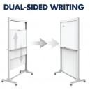 Quartet Motion Dual-Track Mobile Magnetic Dry-Erase Easel ECM4068DT 1028X1727mm 